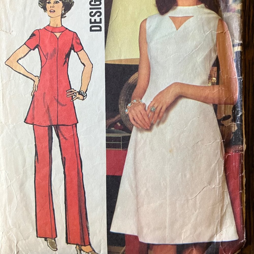 1972 Simplicity 5009 Dress Tunic Pants Sewing Pattern 38 Bust - Picture 2 of 4